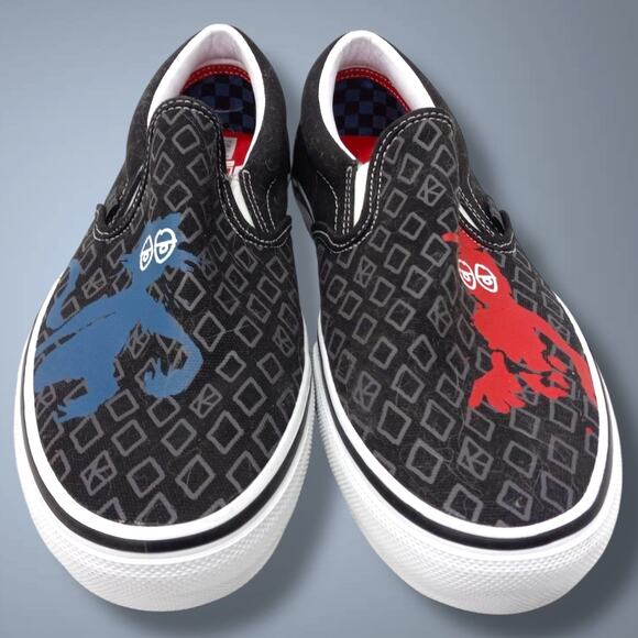 NWOT Men's 10 VANS Ray Barber By Natas Krooked Off The Wall Slip On Skate Shoes - Picture 1 of 9